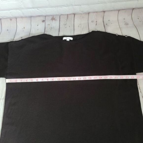 89th + Madison Black Button Shoulder Sweater - Picture 8 of 12